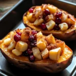 Cranberry Apple Twice-Baked Sweet Potatoes