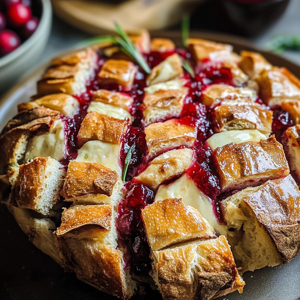 Cranberry Brie Pull-Apart Bread
