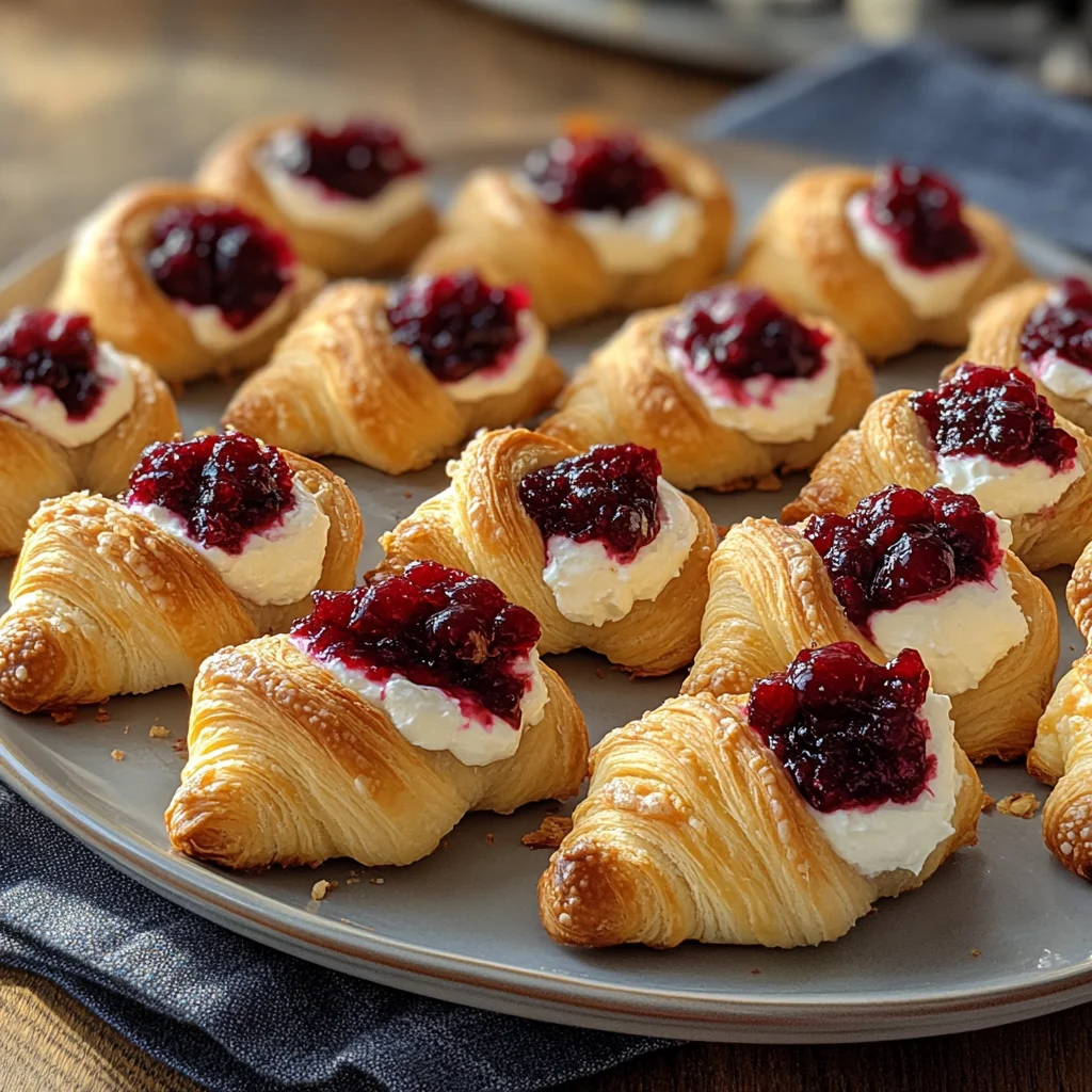 Cranberry Cream Cheese Crescent Bites