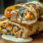 Creamy Chicken Spinach Wraps