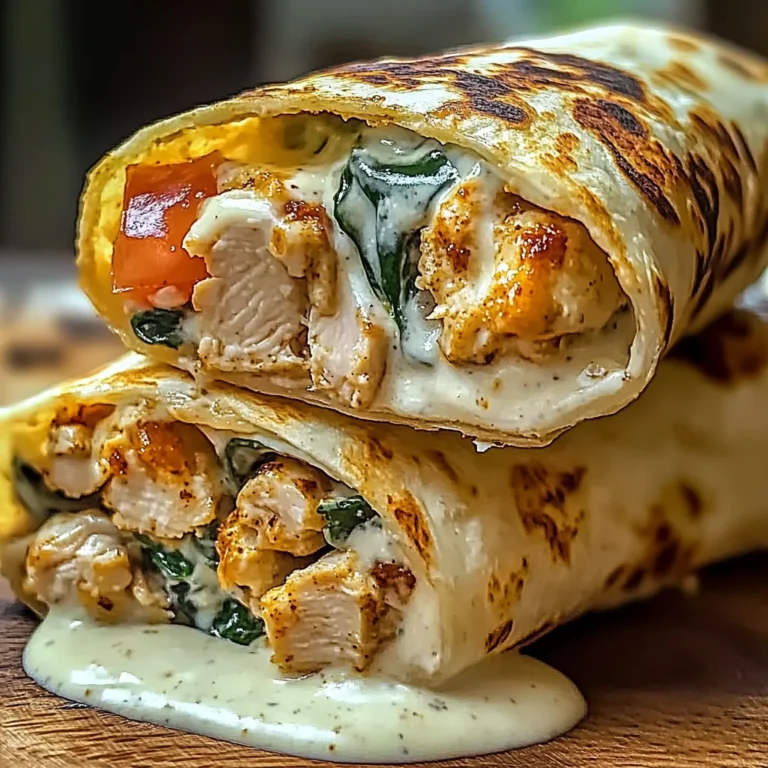 Creamy Chicken Spinach Wraps
