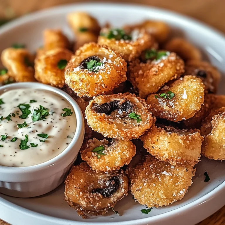 Crispy Fried Mushrooms with Cool Ranch Dip
