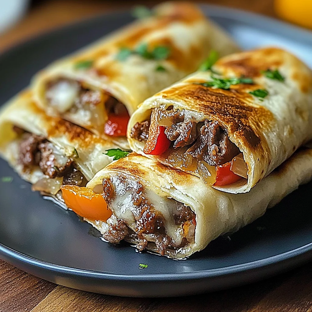 Delicious Keto Philly Cheesesteak Roll Ups
