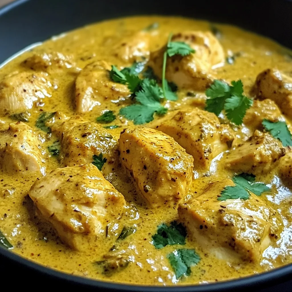 Easy Homemade Chicken Korma with Flatbread or Rice
