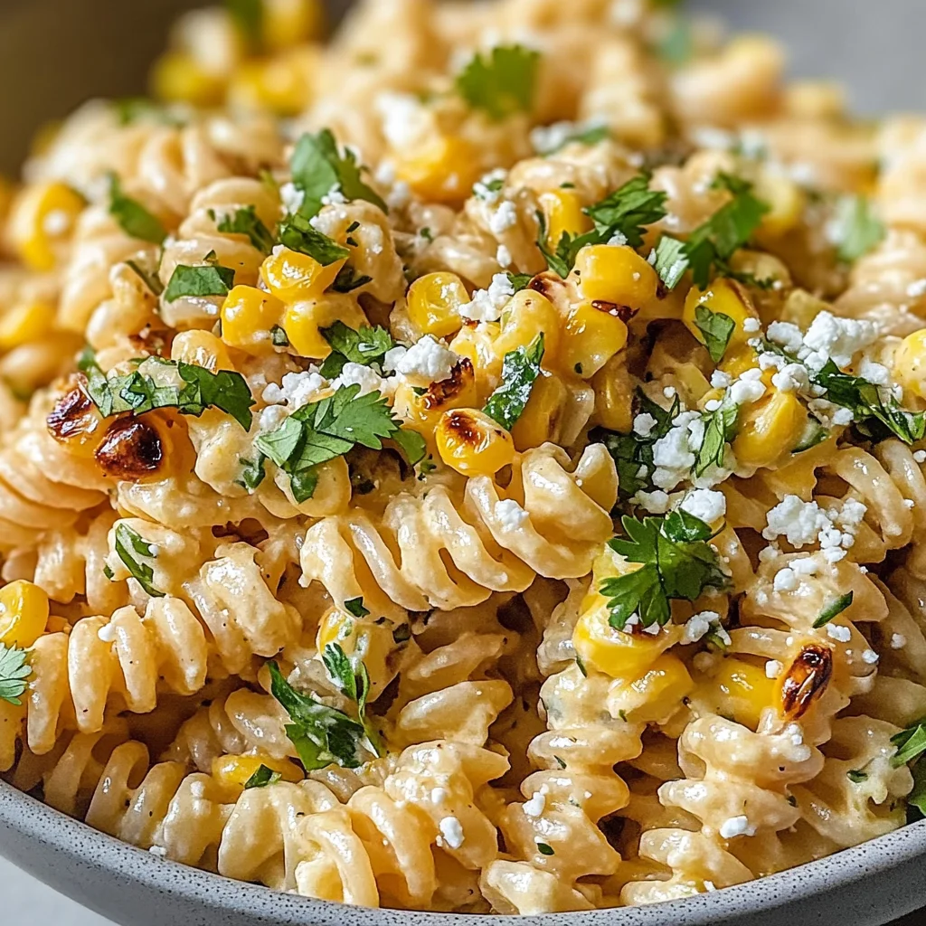 Easy Mexican Street Corn Pasta Salad