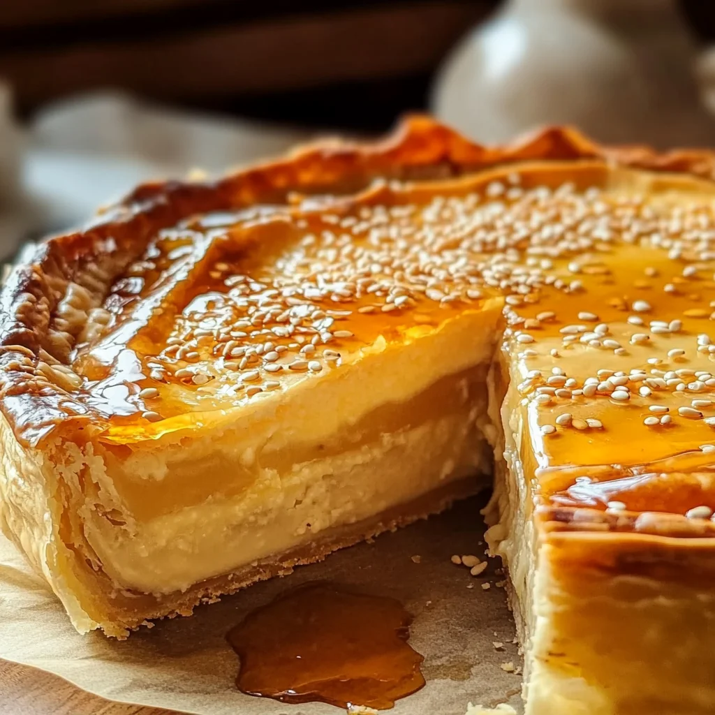 Golden Greek Honey Pie (Melopita)