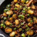 Ground Beef and Brussels Sprouts