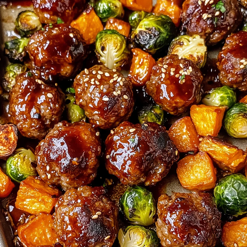 Korean BBQ Meatballs and Vegetables