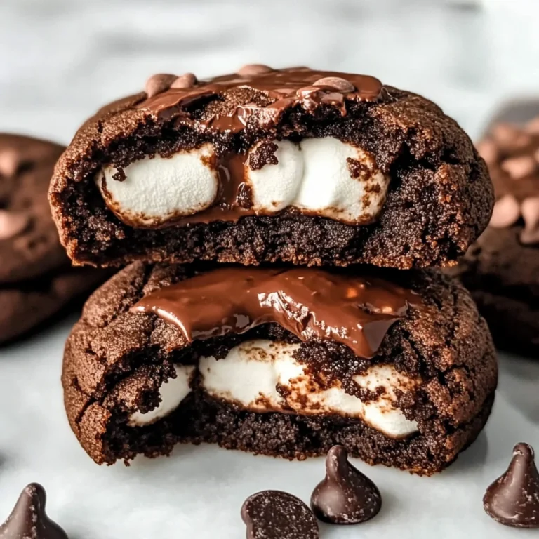 Marshmallow and Nutella Stuffed Chocolate Cookies