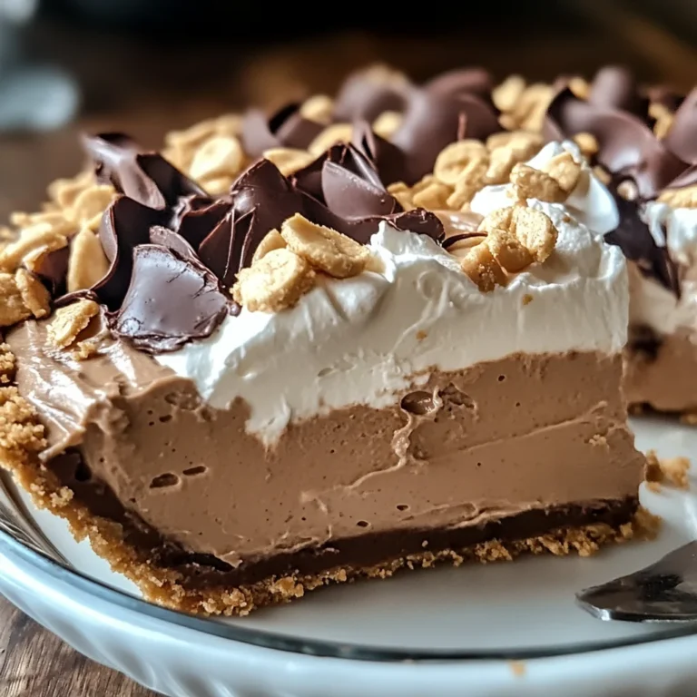 No-Bake Cream Cheese Peanut Butter Pie with Chocolate Whipped Cream