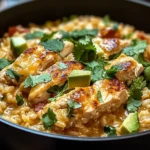 One Pot Queso Chicken and Rice : Easy Comfort Food