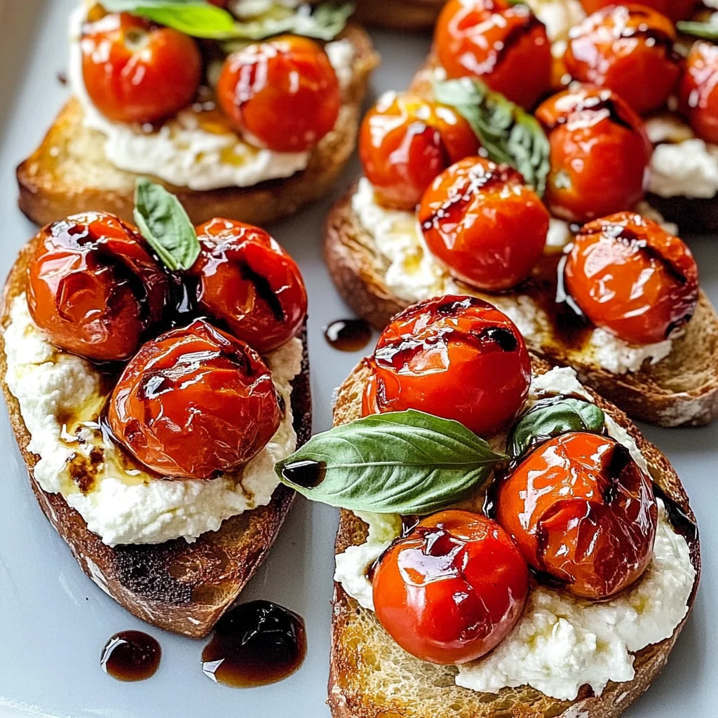 Ricotta Bruschetta with Roasted Tomatoes