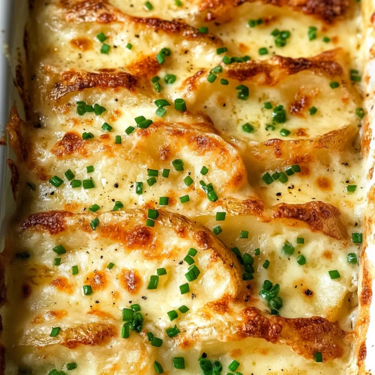 Roasted Garlic Potatoes au Gratin
