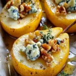 Roasted Pears with Blue Cheese, Walnuts and Honey Recipe