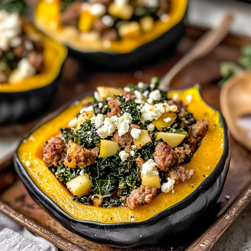 Sausage-Stuffed Acorn Squash