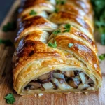 Savory Mushroom & Gruyère Puff Pastry Braid
