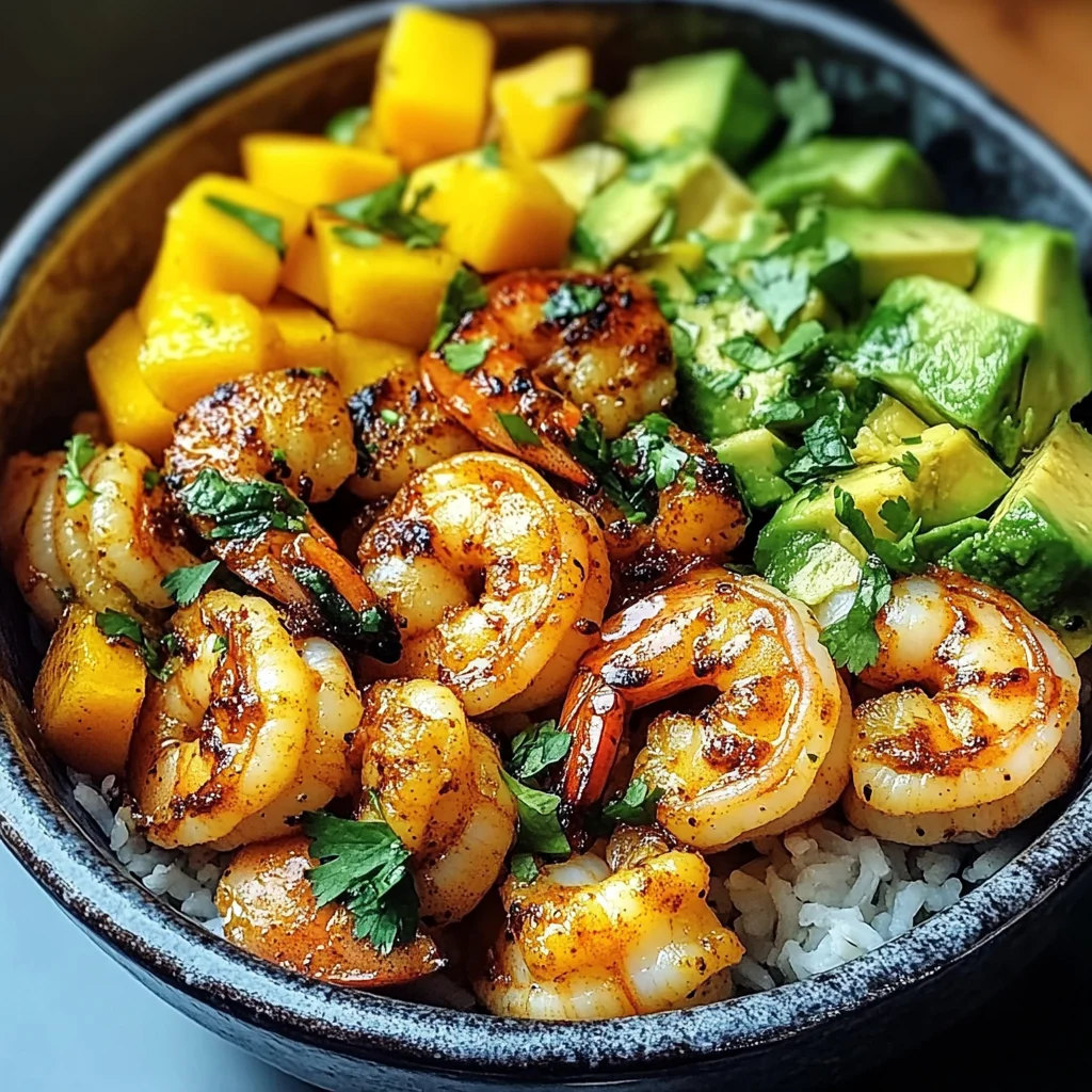 Shrimp Avocado Mango Bowls