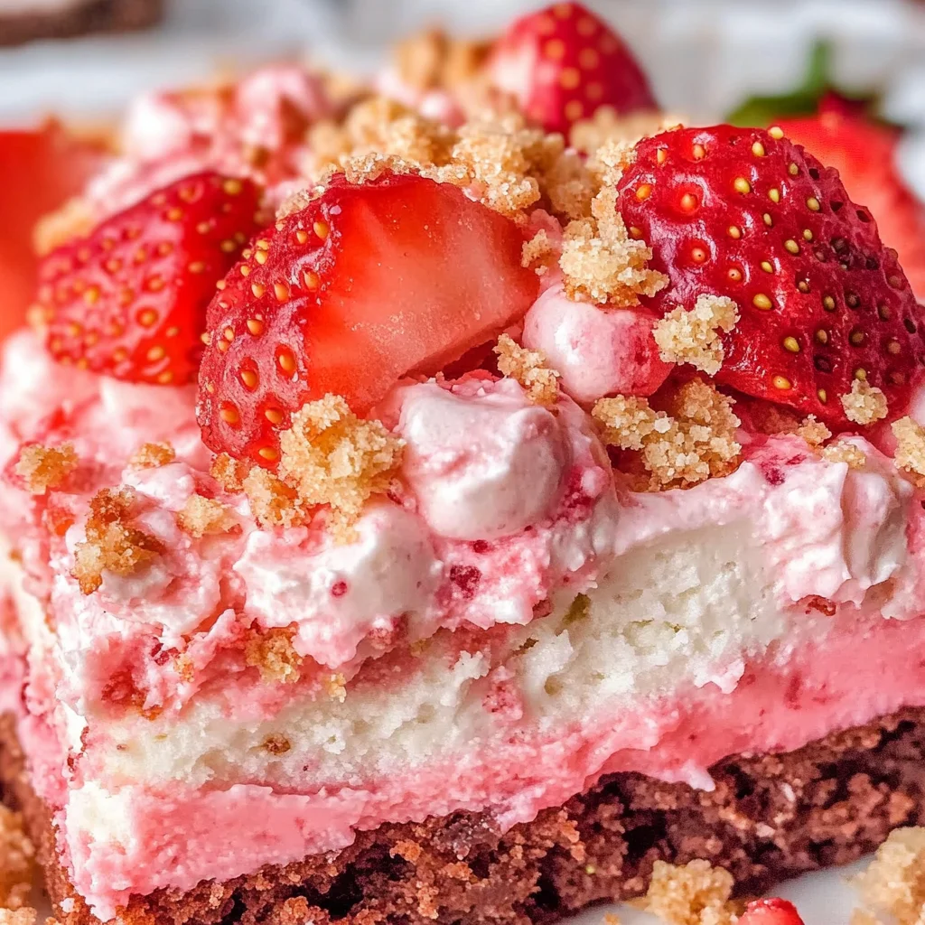 Strawberry Crunch Brownies