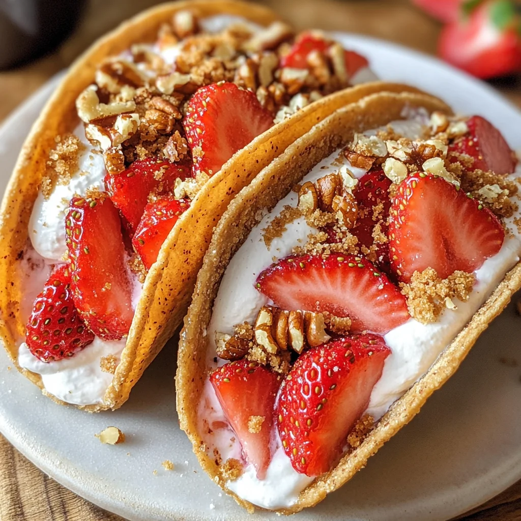 Strawberry Crunch Cheesecake Tacos