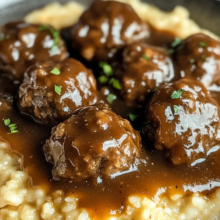 Tasty Slow Cooker Salisbury Steak Meatballs Recipe