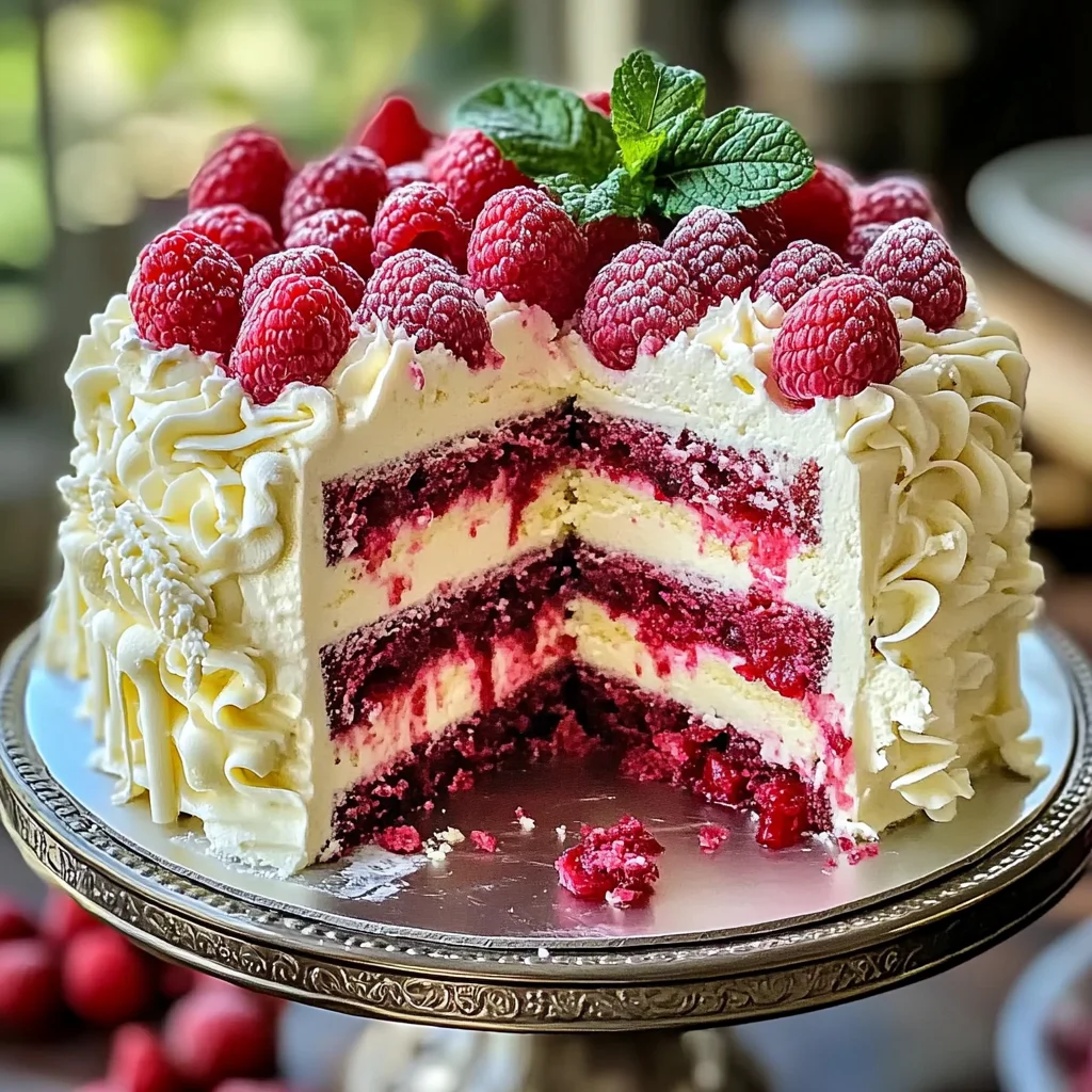 White Chocolate Raspberry Dream Cake : A Heavenly Dessert