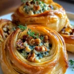 Blue Cheese Walnut Thyme Puff Pastry Twirl Recipe