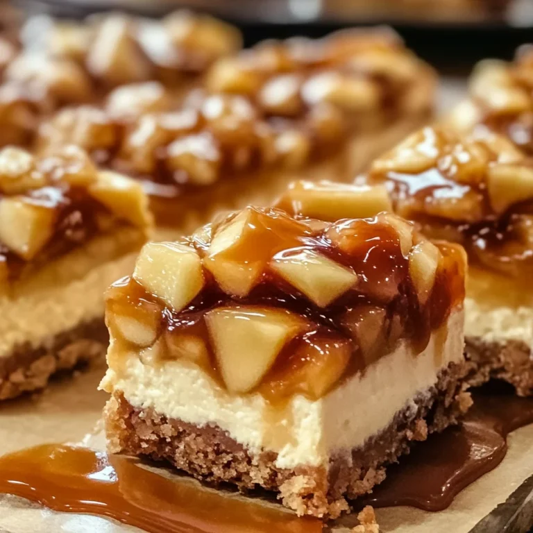 Caramel Apple Cheesecake Bars