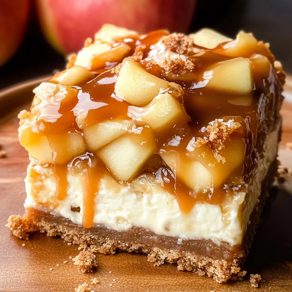 Caramel Apple Cheesecake Bars