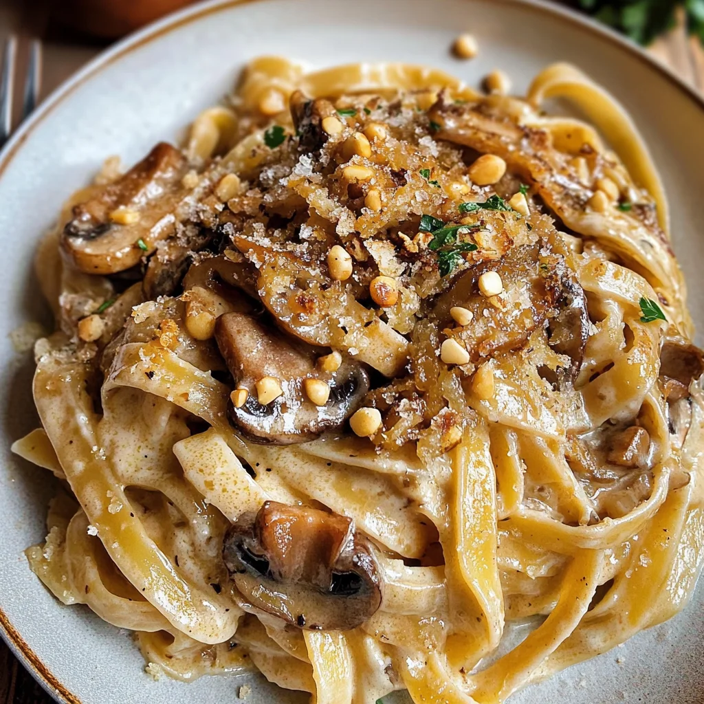 Caramelized Leek and Mushroom Gruyere Pasta