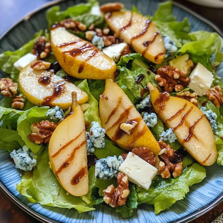 Caramelized Pear and Blue Cheese Salad: A Sweet and Savory Delight