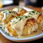 Chicken Pillows with Creamy Parmesan Sauce