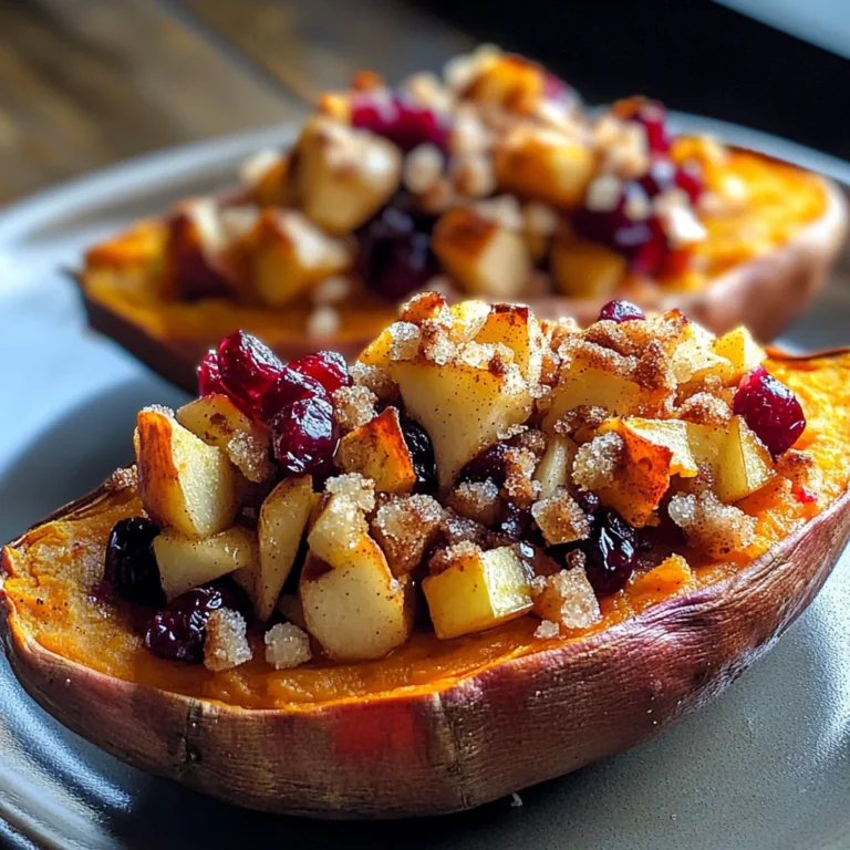 Cranberry Apple Twice-Baked Sweet Potatoes