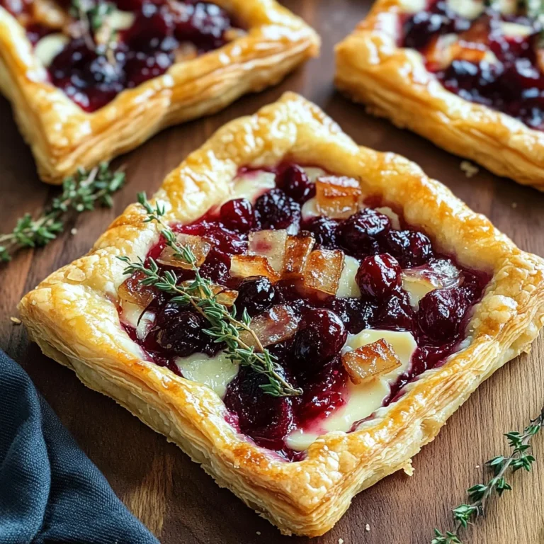 Cranberry Brie Tart with Pancetta & Thyme