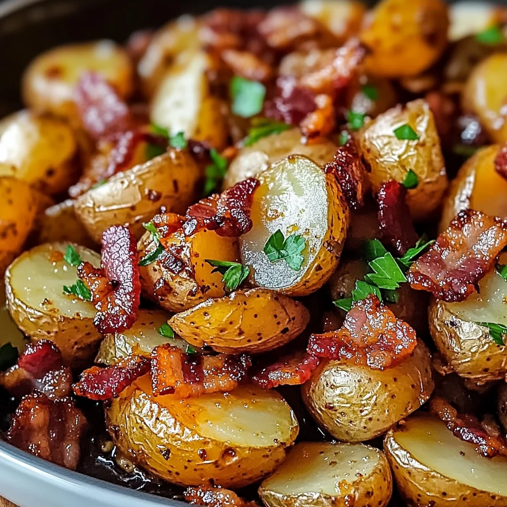 Crispy Bacon Honey Roasted Potatoes