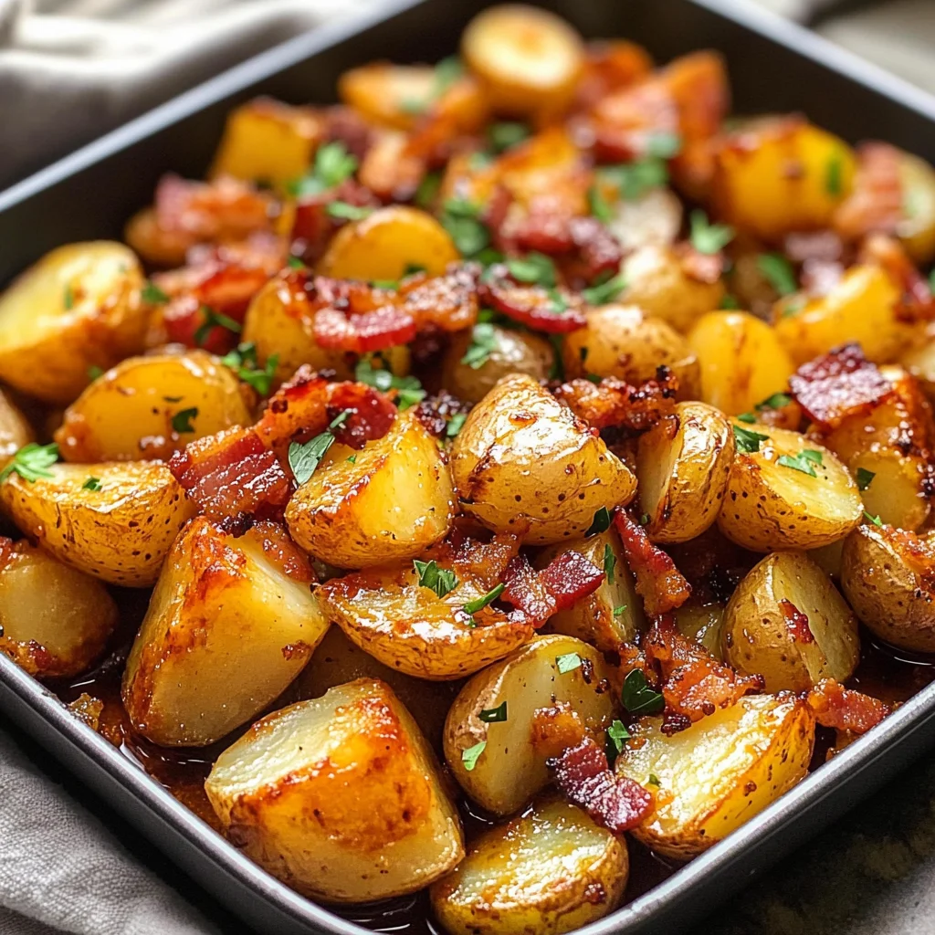 Crispy Bacon Honey Roasted Potatoes