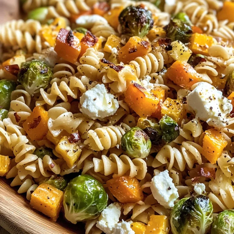 Fall Pasta Salad with Butternut Squash and Brussels