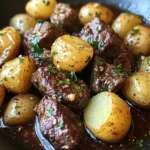 Garlic Butter Beef Bites with Potatoes