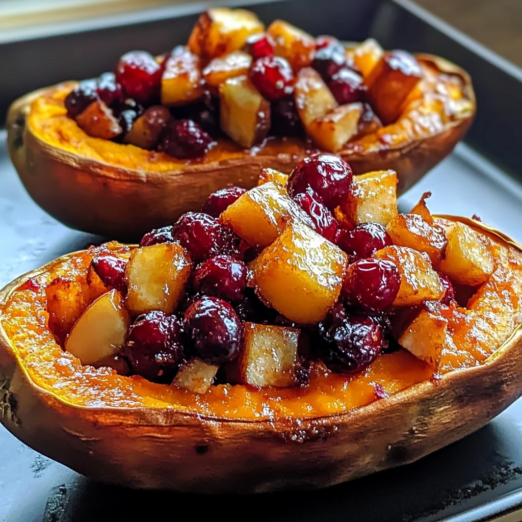 Indulge in Cranberry Apple Twice-Baked Sweet Potatoes This Fall!
