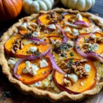 Kürbis-Flammkuchen mit Feta