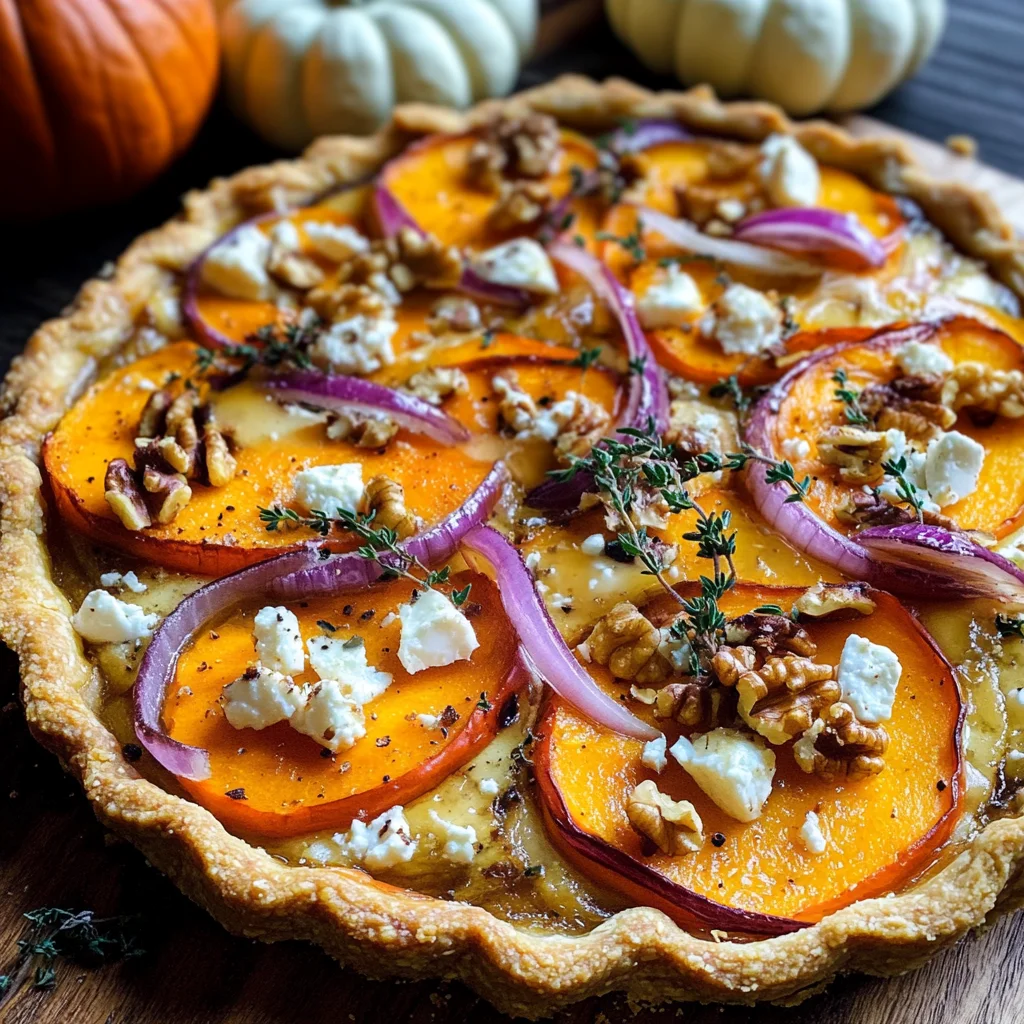 Kürbis-Flammkuchen mit Feta