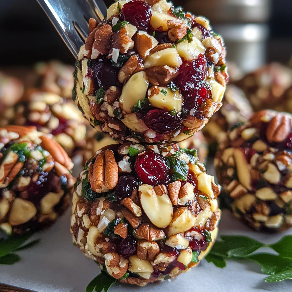 Mini Cranberry Pecan Goat Cheese Balls