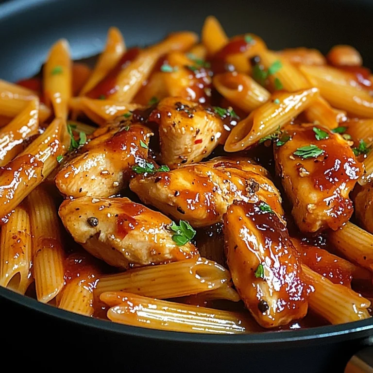 One-Pan Tangy Honey BBQ Chicken Penne