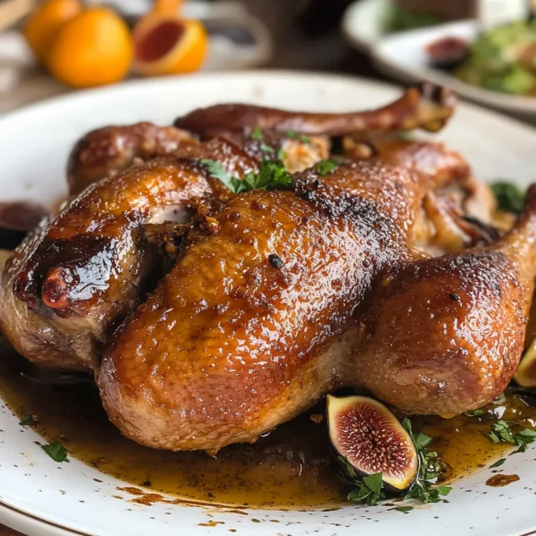 Oven Roasted Crispy Whole Duck & Figgy Orange Glaze