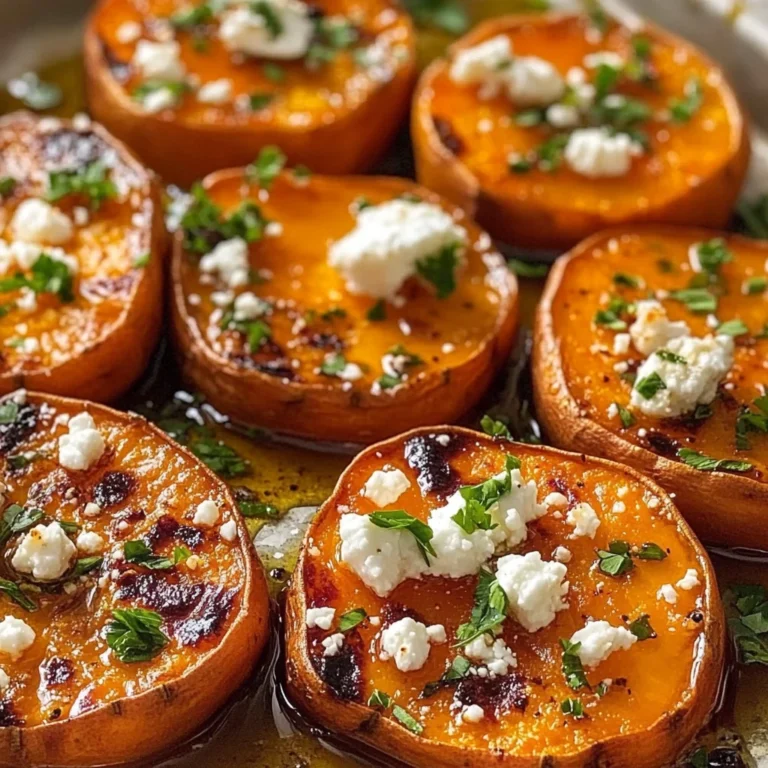 Roasted Sweet Potato Rounds with Honey & Feta