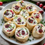Savory Christmas Cranberry Roll Ups