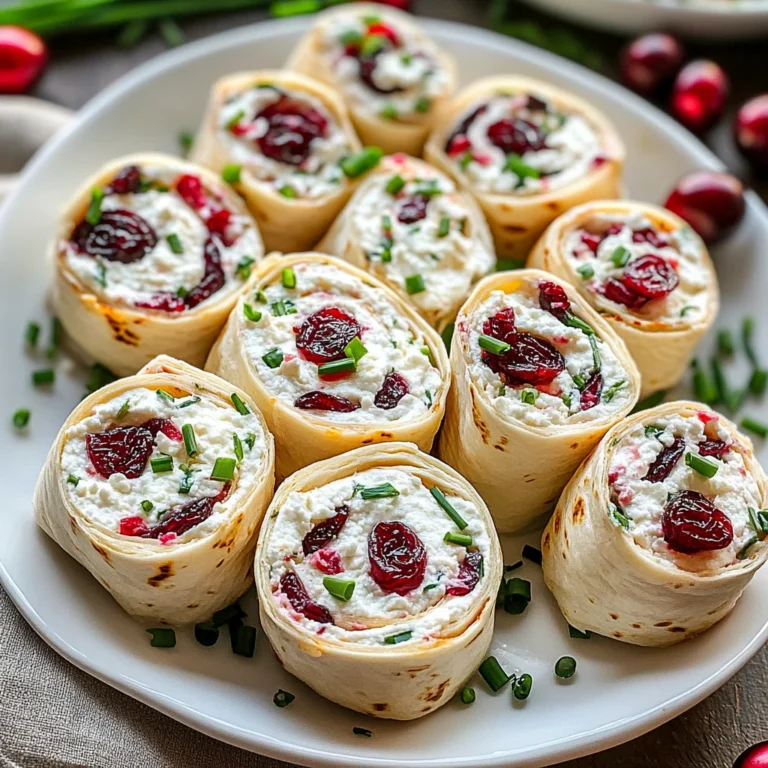 Savory Christmas Cranberry Roll Ups