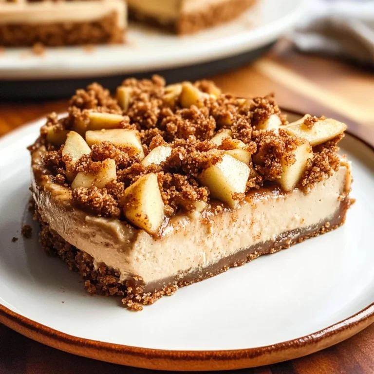 VEGAN APPLE CRUMBLE CHEESECAKE